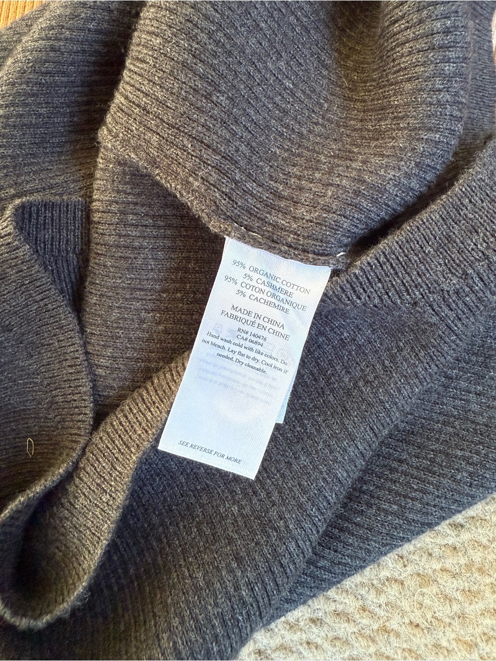 FAHERTY Mikki Henley Throwback Striped Cotton / Cashmere Knit Top Size XL NWT - Picture 8 of 8